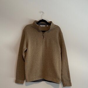 Peter Millar Tan Zip-Up Sweater